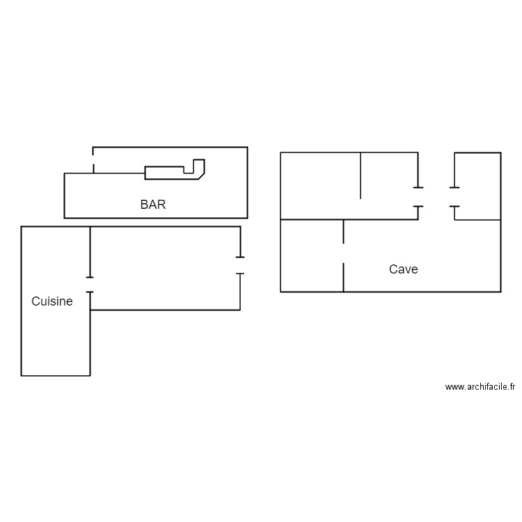 Moinho velho. Plan de 1 pièce et 2 m2
