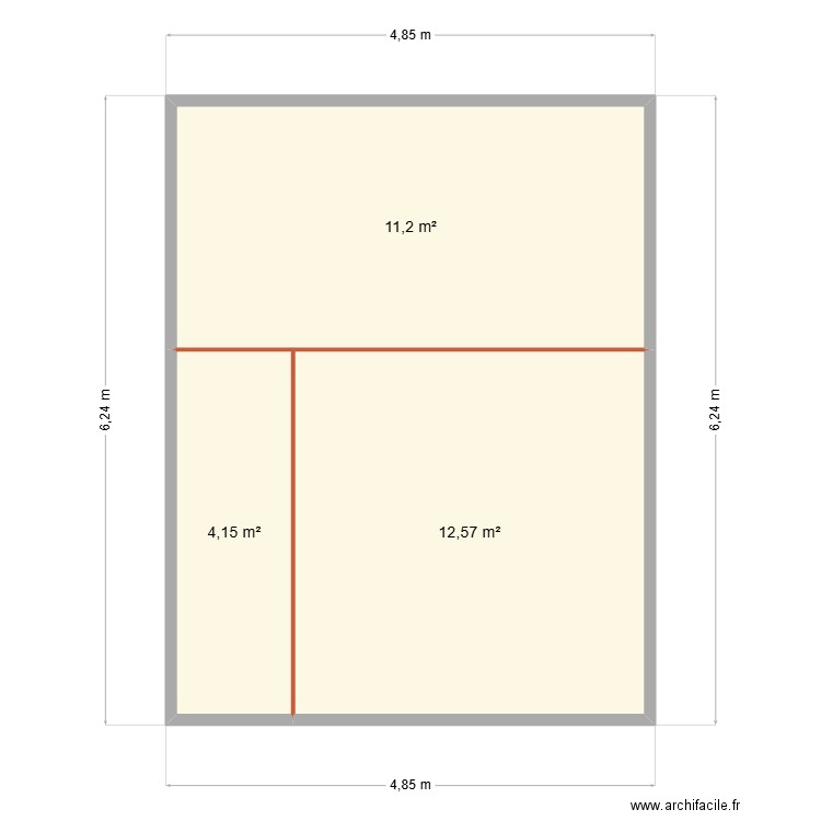 Frontenex garage. Plan de 3 pièces et 28 m2