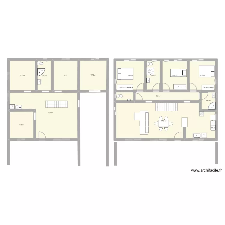 Plan 1. Plan de 13 et 178 m² Plan 1. Plan de 13 et 178 m²