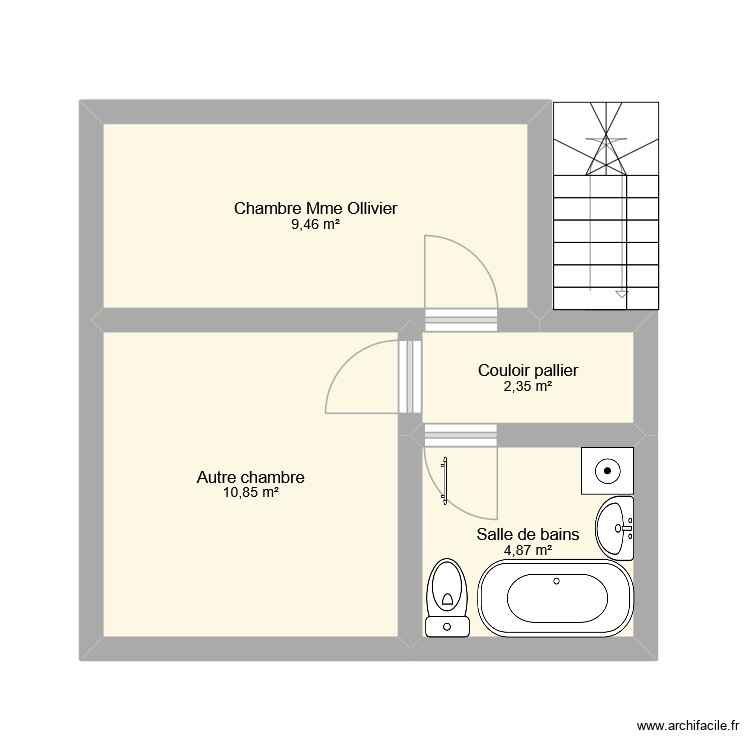 Solliere etage. Plan de 0 pièce et 0 m2