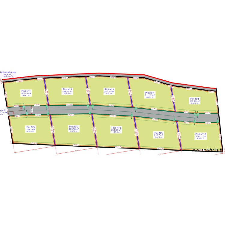 Lamai center land plot. Plan de 12 pièces et 2471 m2
