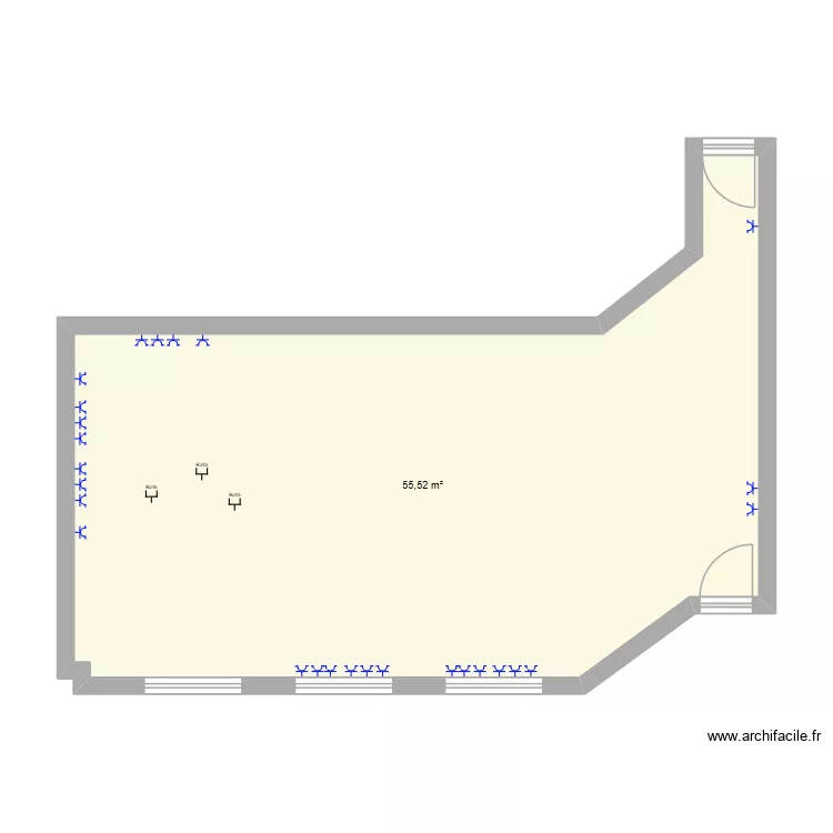CLASSE. Plan de 1 Pièce et 56 m² CLASSE. Plan de 1 Pièce et 56 m²
