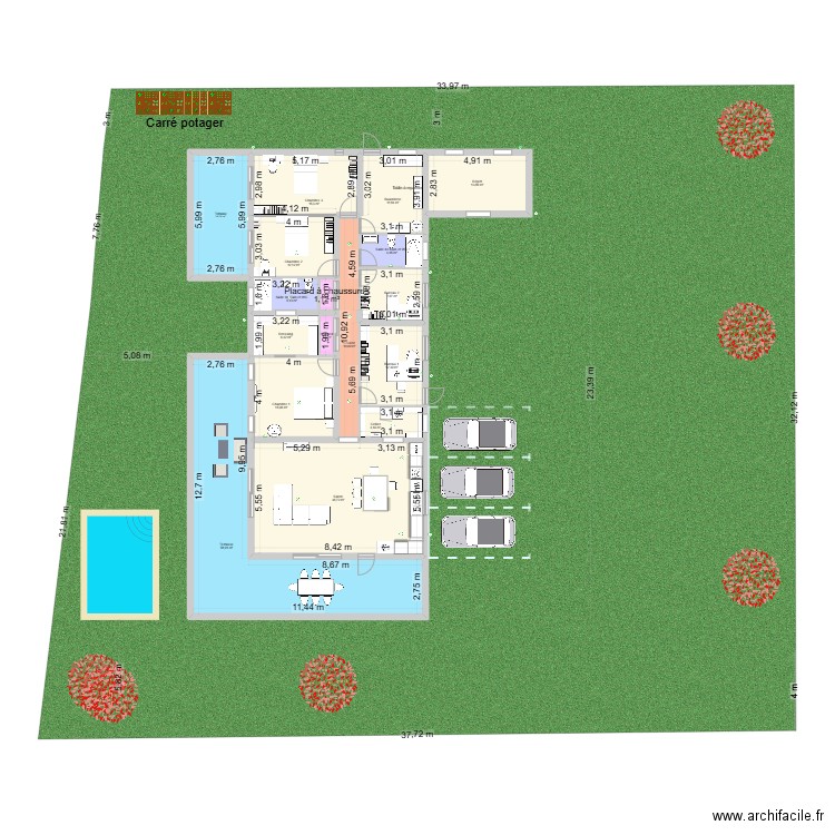 Maison 333-2. Plan de 17 pièces et 246 m2