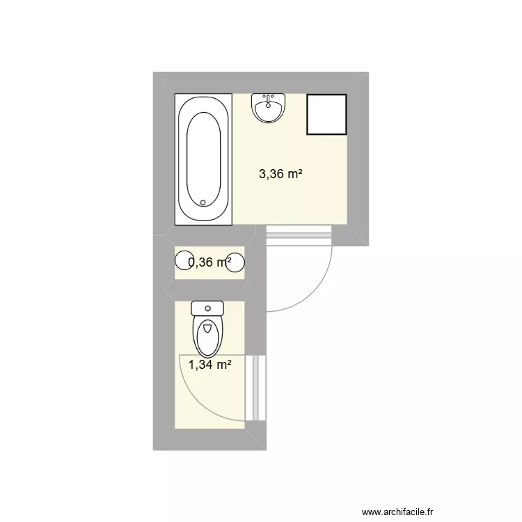 EXER 2. Plan de 3  et 5 m²