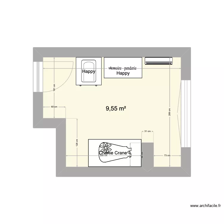 Chambre bébé. Plan de Chambre bébé. Plan de