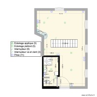 dépendance rez de chaussée escalier droit avec cuisine