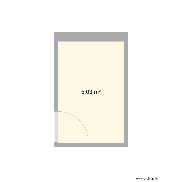 cellier. Plan de 1 pièce et 5 m2