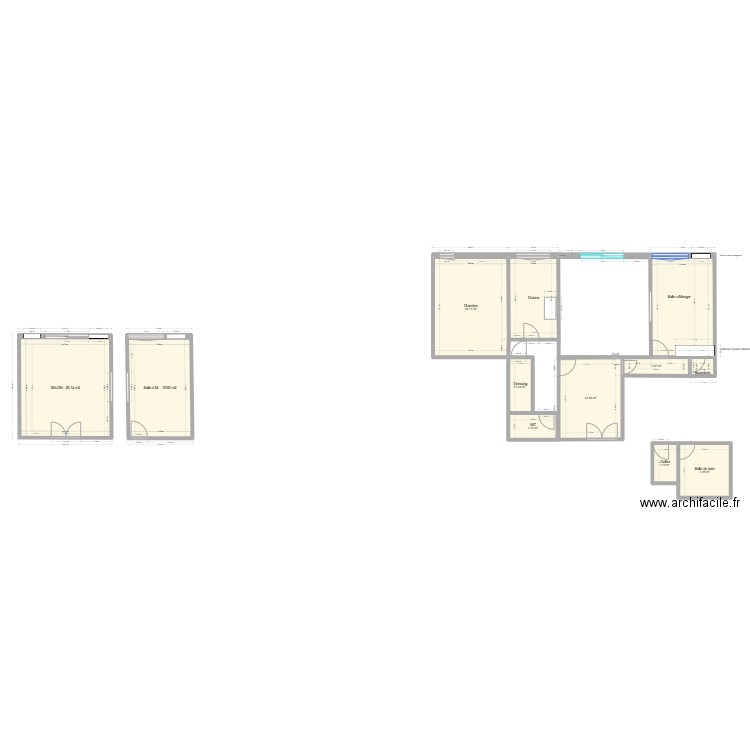 Medreville 1- eclate. Plan de 12 pièces et 122 m2
