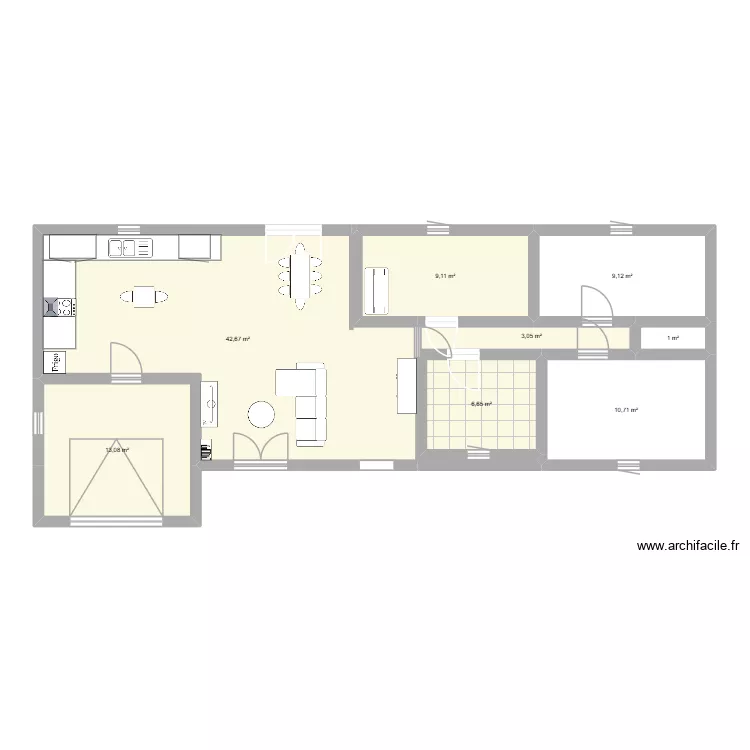 maison. Plan de 8  et 95 m²