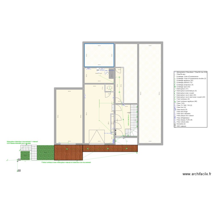 2590 Entredozon - Electricite - V3. Plan de 27 pièces et 508 m2