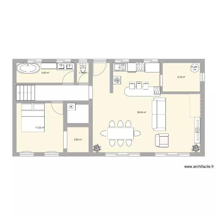 Mazzarelli RdC. Plan de 6 et 65 m² Mazzarelli RdC. Plan de 6 et 65 m²