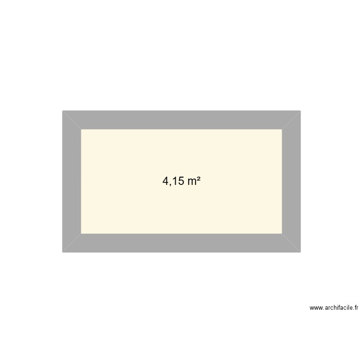 test. Plan de 1 pièce et 4 m2