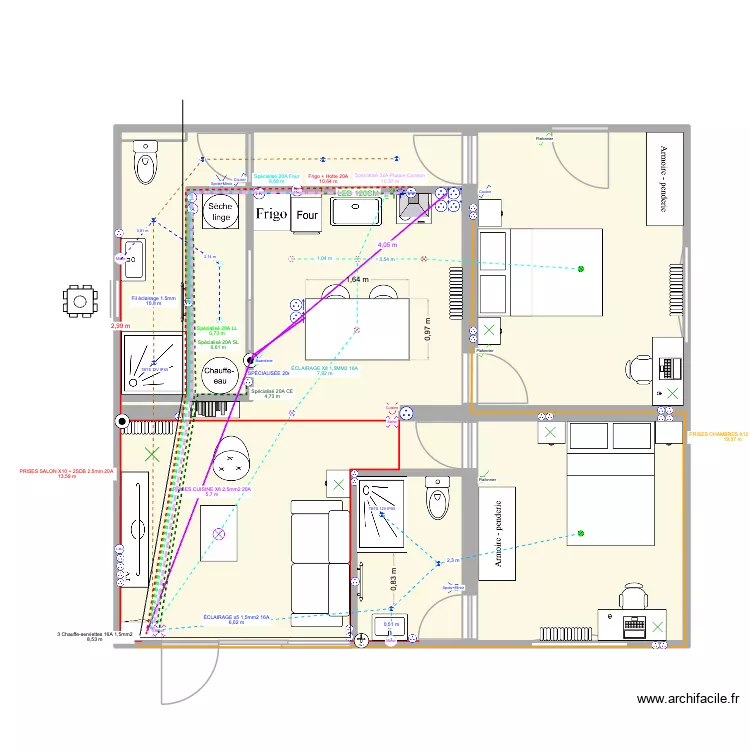 Pessac_Sauvegarde. Plan de 8  et 67 m²