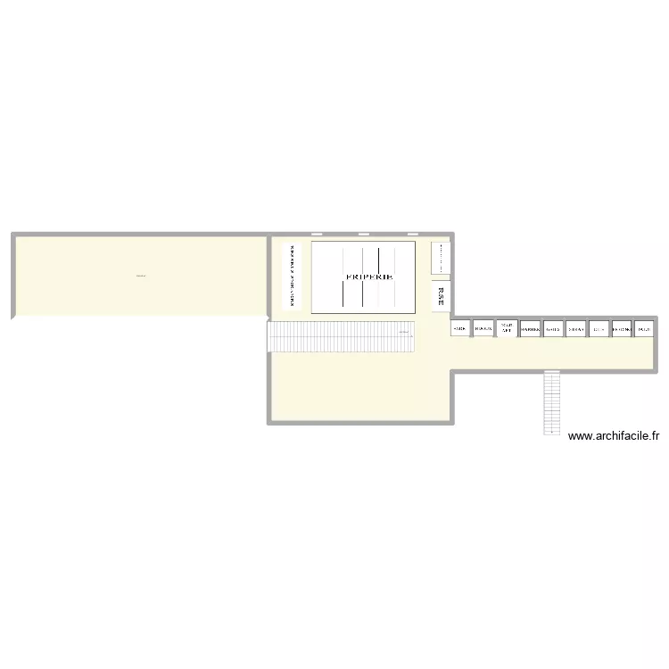 uw fade. Plan de 2  et 357 m²