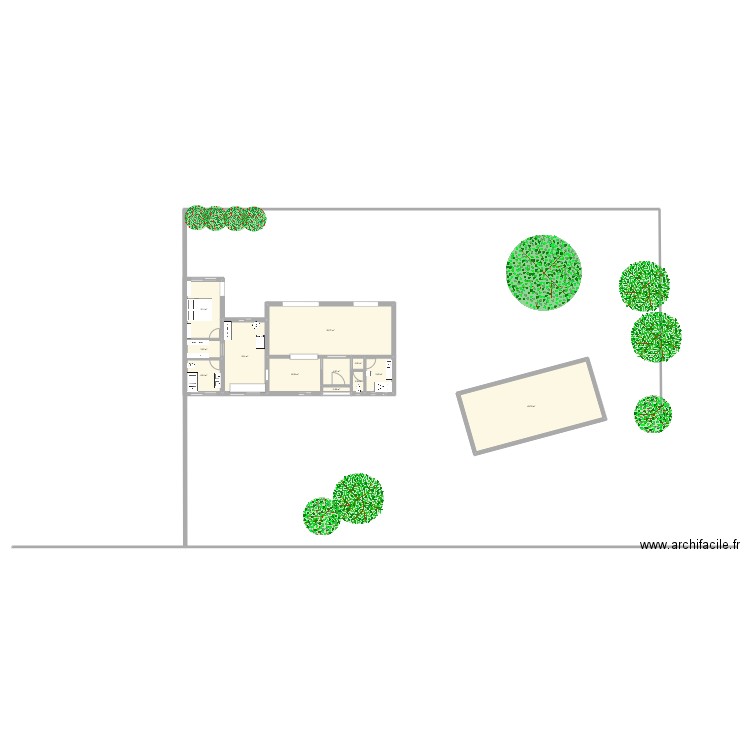 projet P4. Plan de 12 pièces et 153 m2