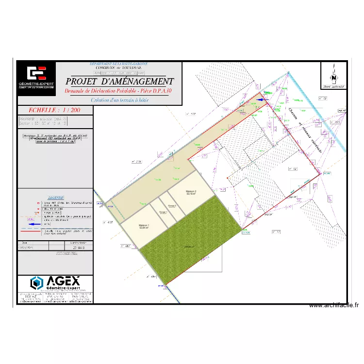vigne v3. Plan de 4  et 165 m²