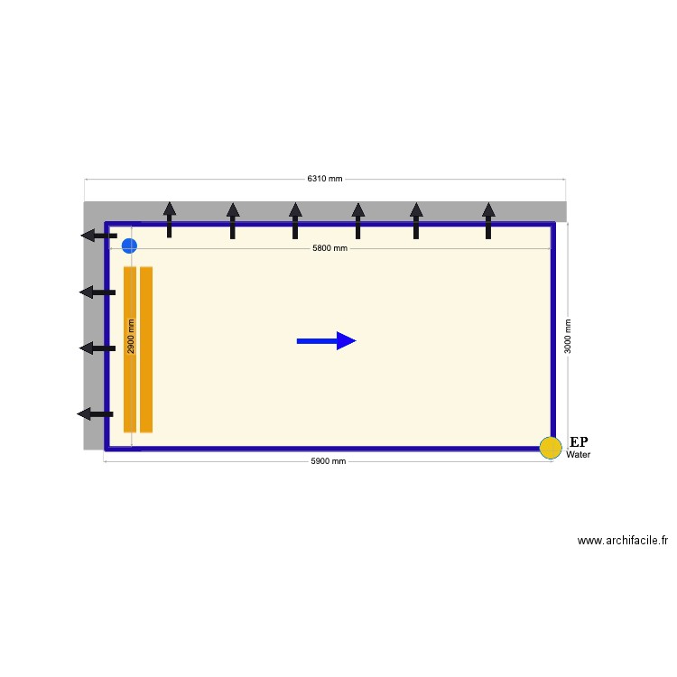 Child. Plan de 1 pièce et 17 m2