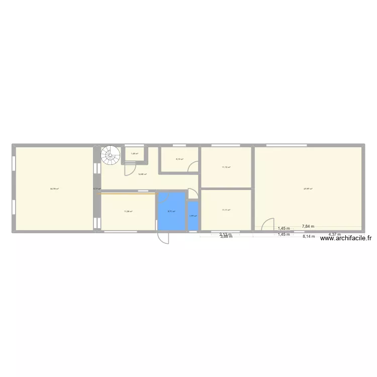 heuchin. Plan de 11  et 145 m²