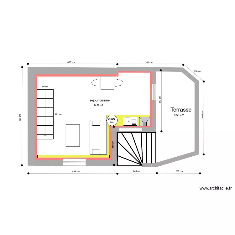 petite maison. Plan de 