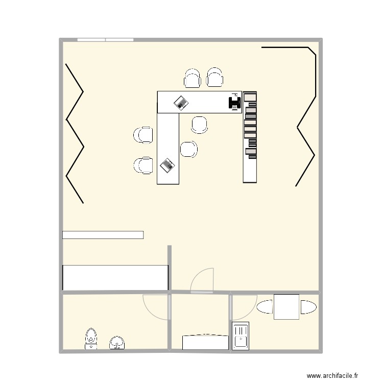 Rapport. Plan de 4 pièces et 80 m2