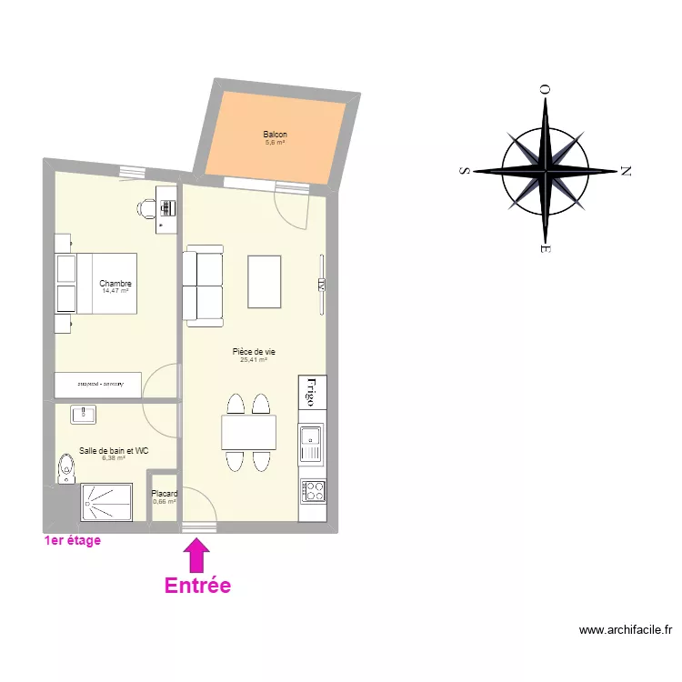 EIFFAGE F2 BALCON. Plan de 