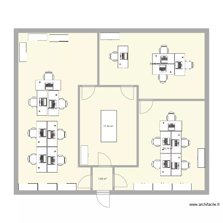agrolis. Plan de 5  et 111 m²