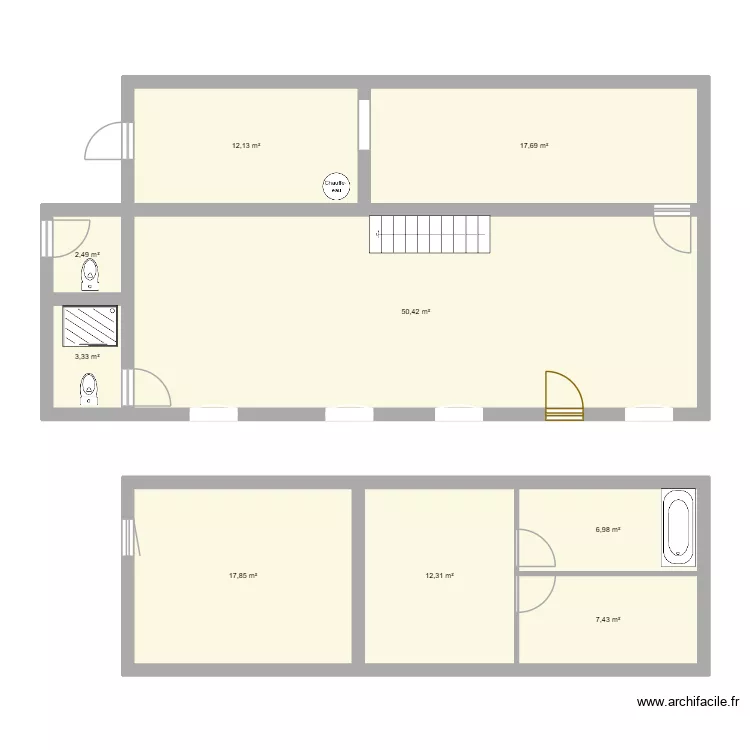 maison killian. Plan de 9  et 131 m²