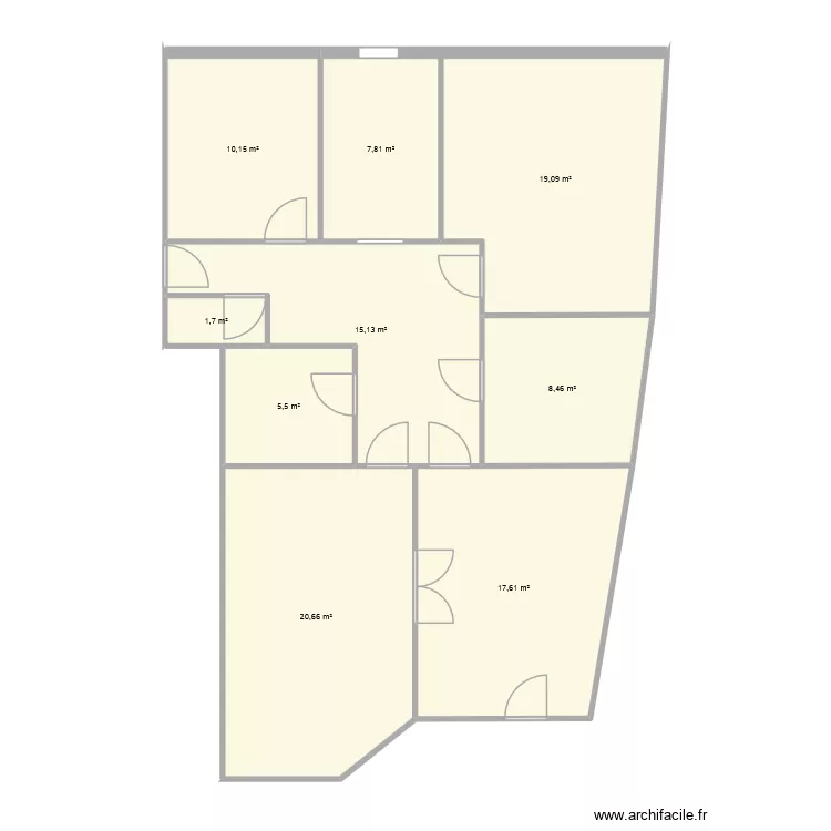 Plan appartement Toulon. Plan de 9  et 106 m²