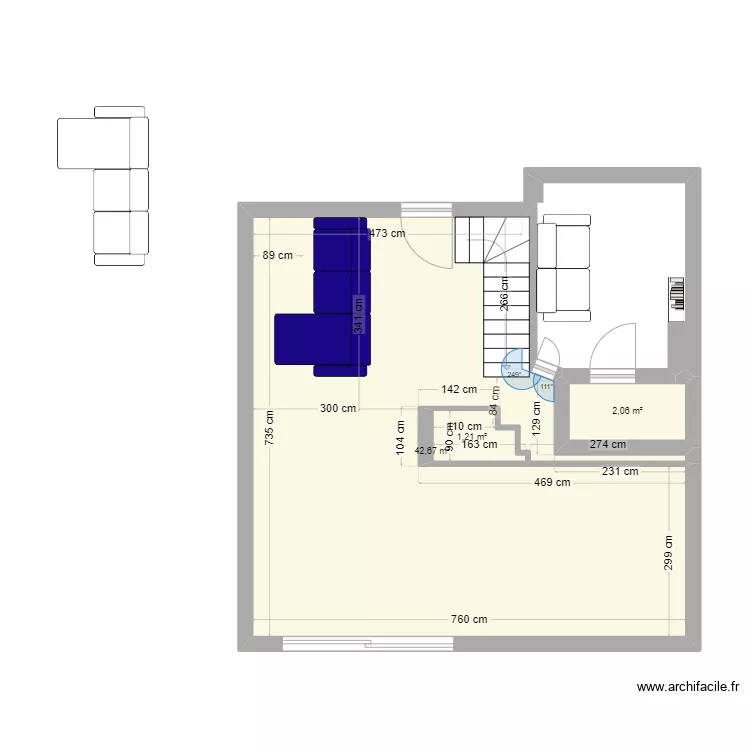 Maison Dagueni&egrave;re V2. Plan de 