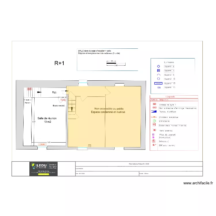 Plan Salle du Préau-R+1-EXE. Plan de Plan Salle du Préau-R+1-EXE. Plan de