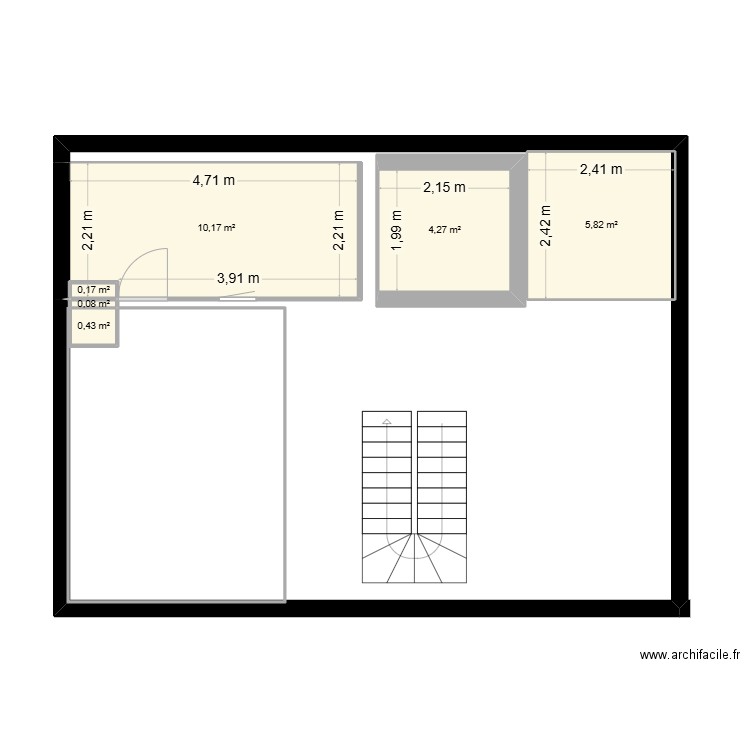 VERSION1. Plan de 6 pièces et 21 m2