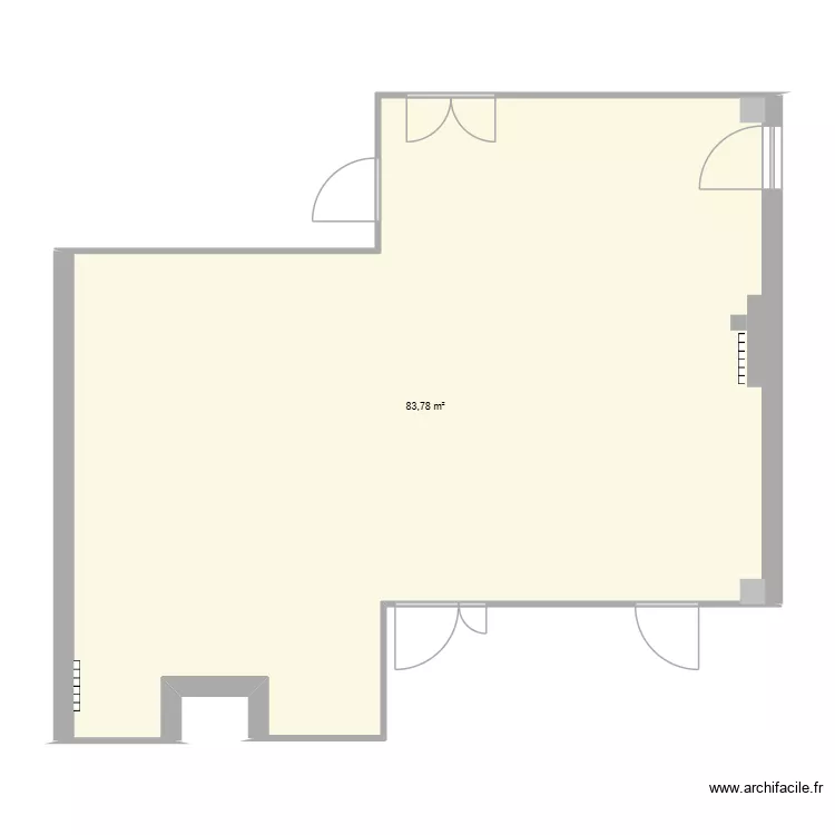plan labo. Plan de 1 Pièce et 84 m²