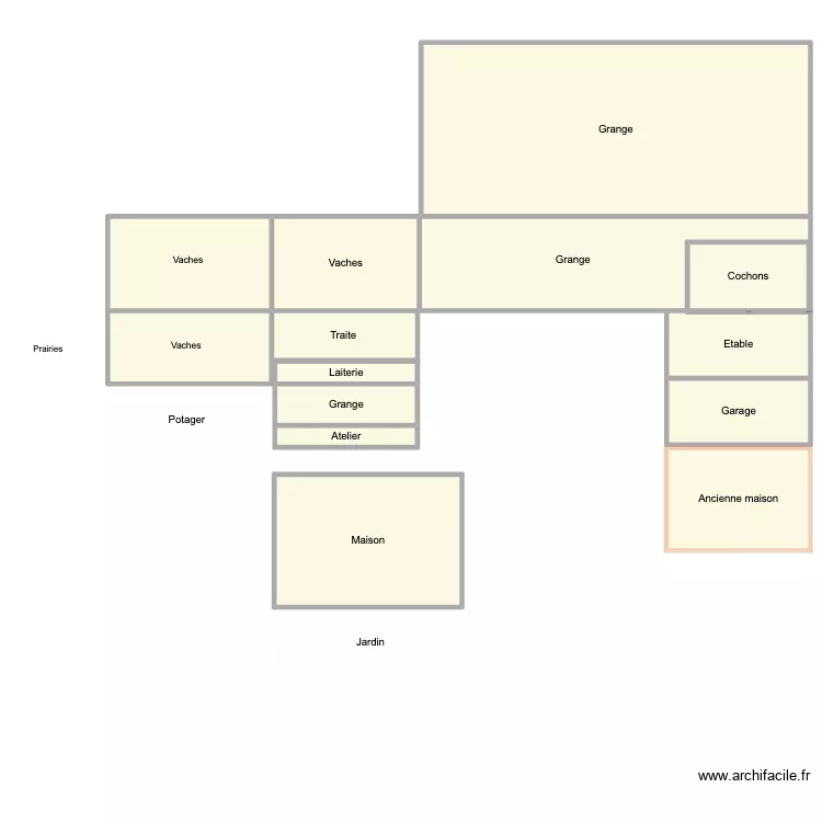 Ferme lathuy. Plan de 