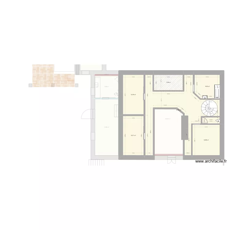 Bordeleix v14-bis. Plan de 19 pièces et 379 m²