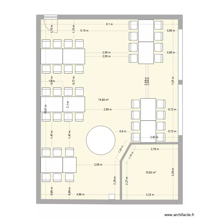 Patio 3. Plan de 2 Pièces et 86 m² Patio 3. Plan de 2 Pièces et 86 m²
