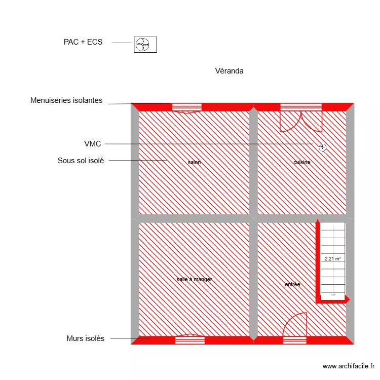DENIS Patricia RDC &eacute;tape 1. Plan de 5  et 48 m²