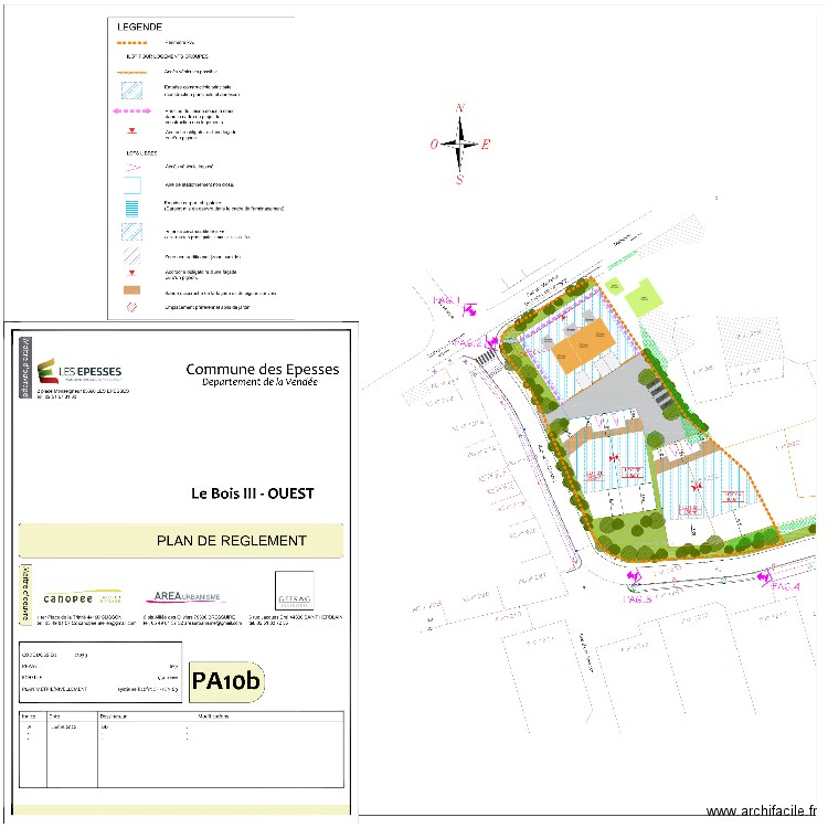 Les Epesses - Le Bois 3 - LLS Ouest - 3 T2. Plan de 0 pièce et 0 m2