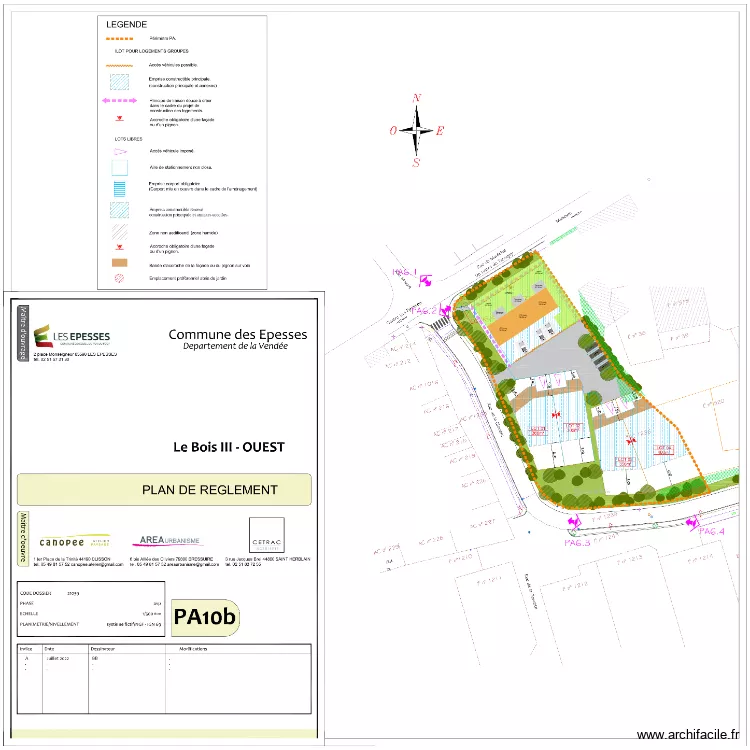 Les Epesses - Le Bois 3 - LLS Ouest - 3 T2. Plan de Les Epesses - Le Bois 3 - LLS Ouest - 3 T2. Plan de