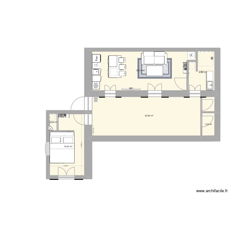 AppartEnsues. Plan de 0 pièce et 0 m2