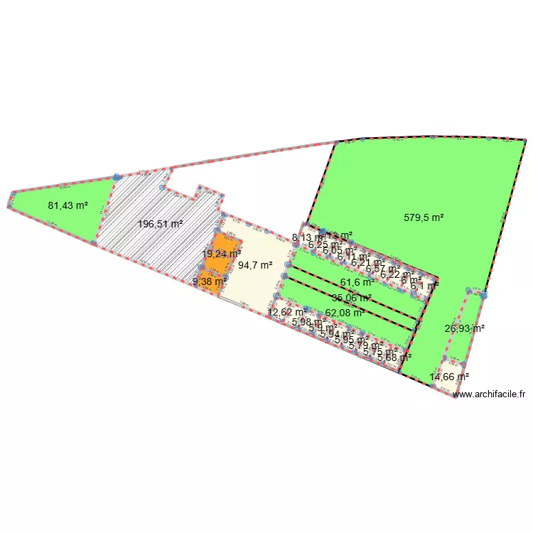 TOURBES1. Plan de 29  et 1292 m²