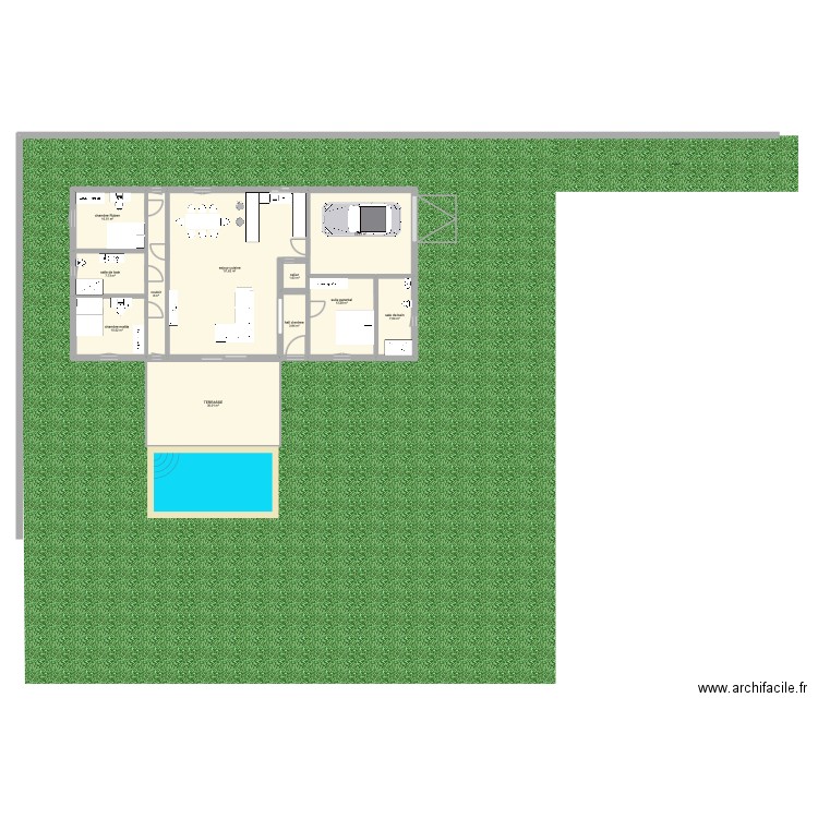 MAISON AC. Plan de 11 pièces et 166 m2