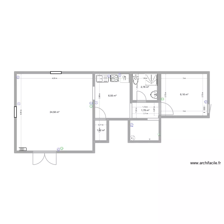 APPART SUZANNEAVANT. Plan de 6 pièces et 45 m² APPART SUZANNEAVANT. Plan de 6 pièces et 45 m²