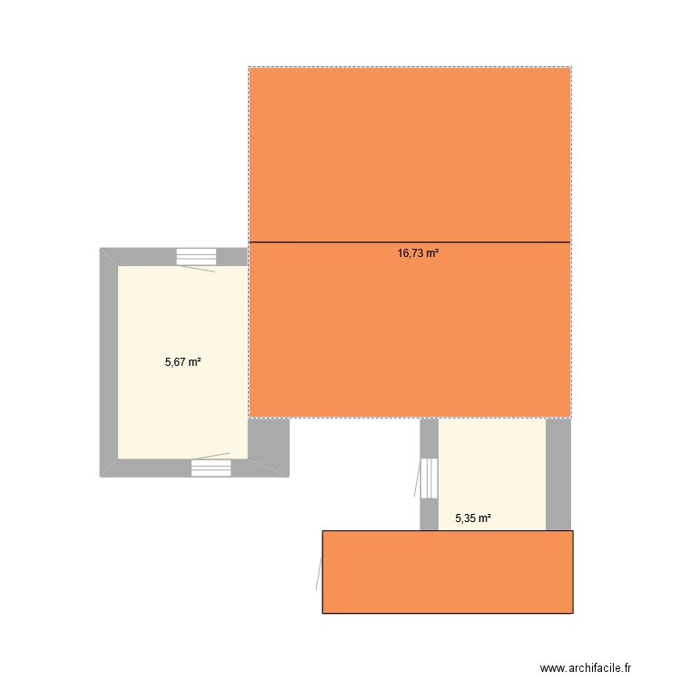 Vertou V01. Plan de 3 pièces et 28 m2
