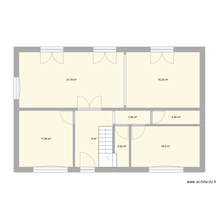 LaesAuthieux_V0. Plan de 8 pièces et 73 m2