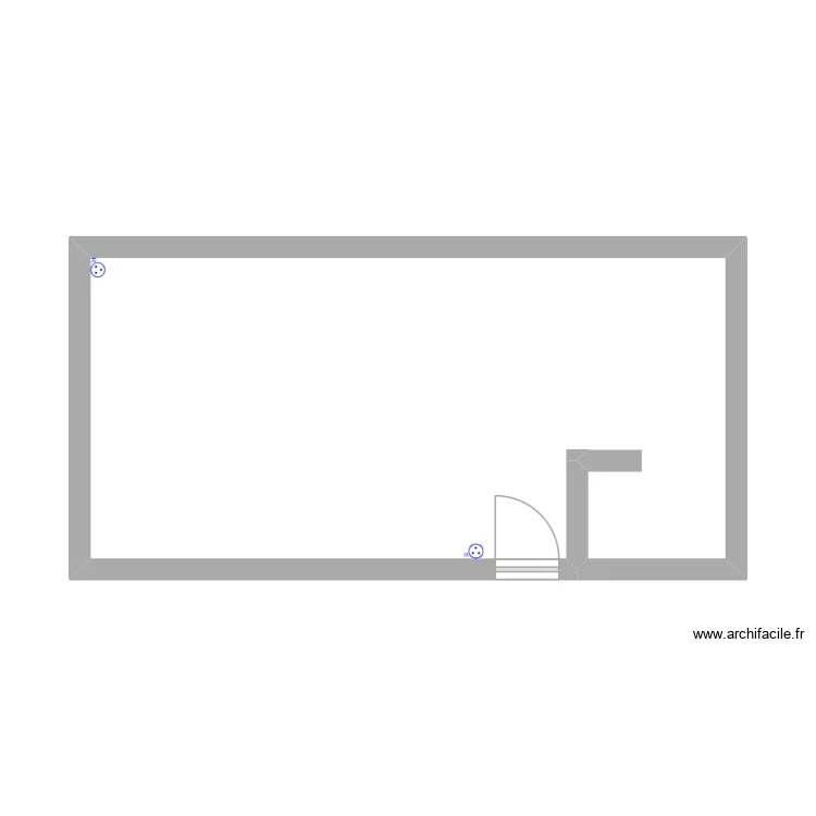 Plan salle du bas Mairie. Plan de 1 Pièce et 30 m²