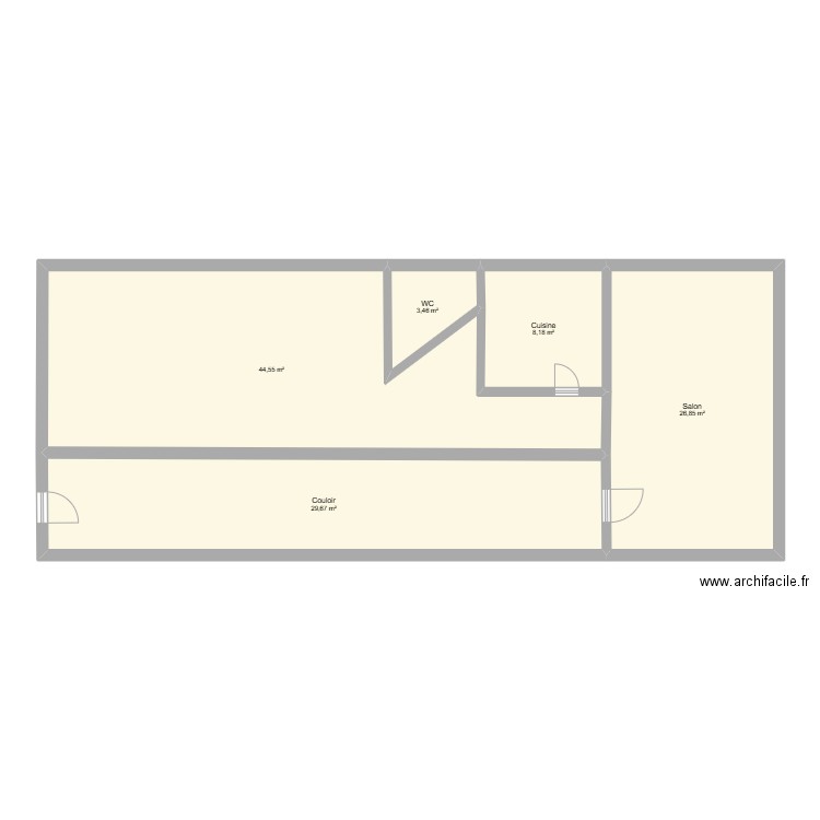 Plan 1. Plan de 5 pièces et 113 m2