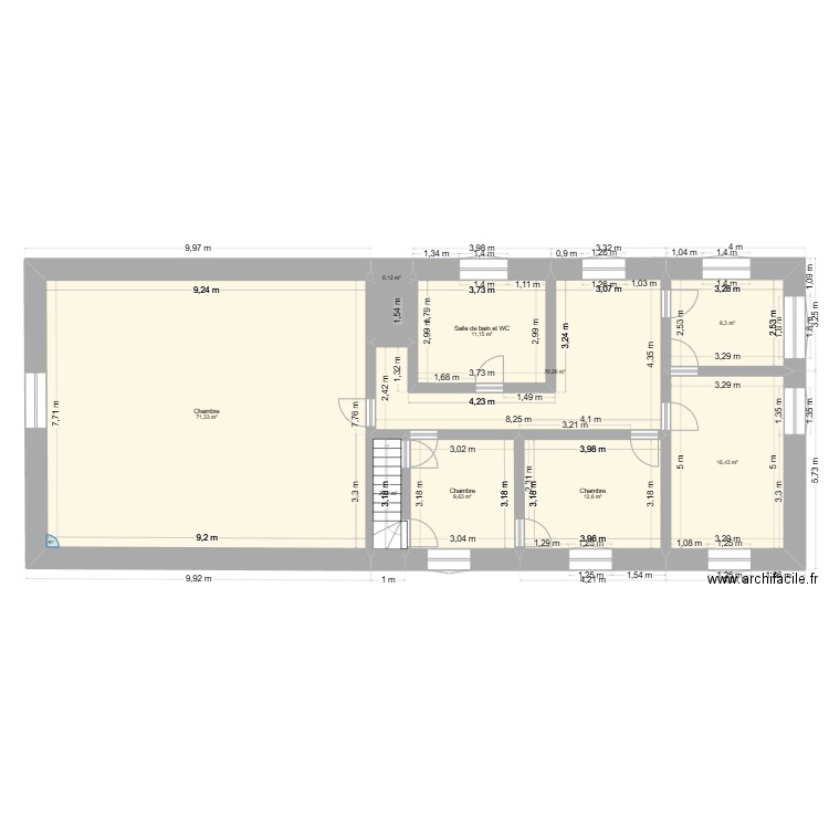moulin 1er. Plan de 10 pièces et 154 m2