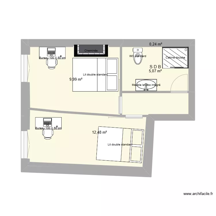 Chambres. Plan de Chambres. Plan de