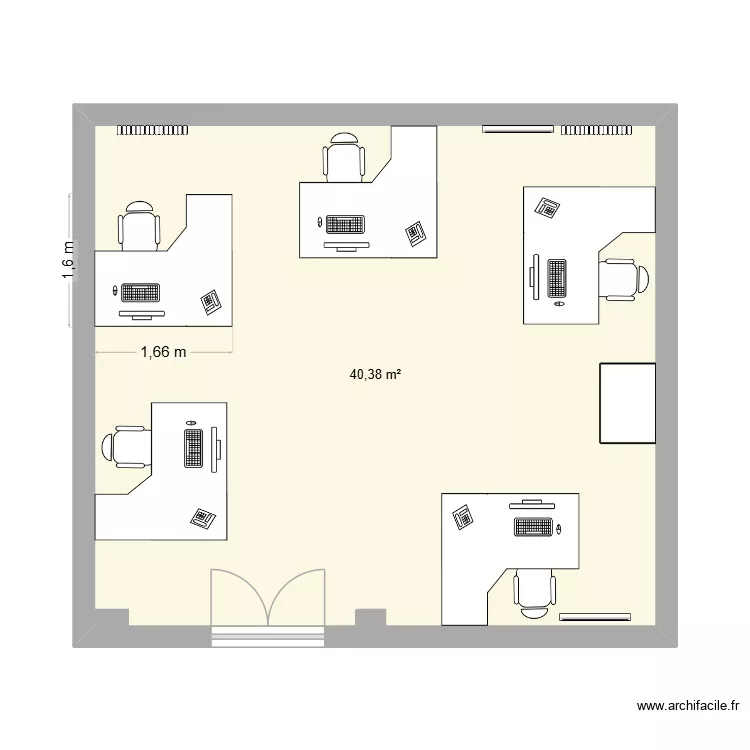 Proposition N&deg;1'. Plan de 1  et 40 m²