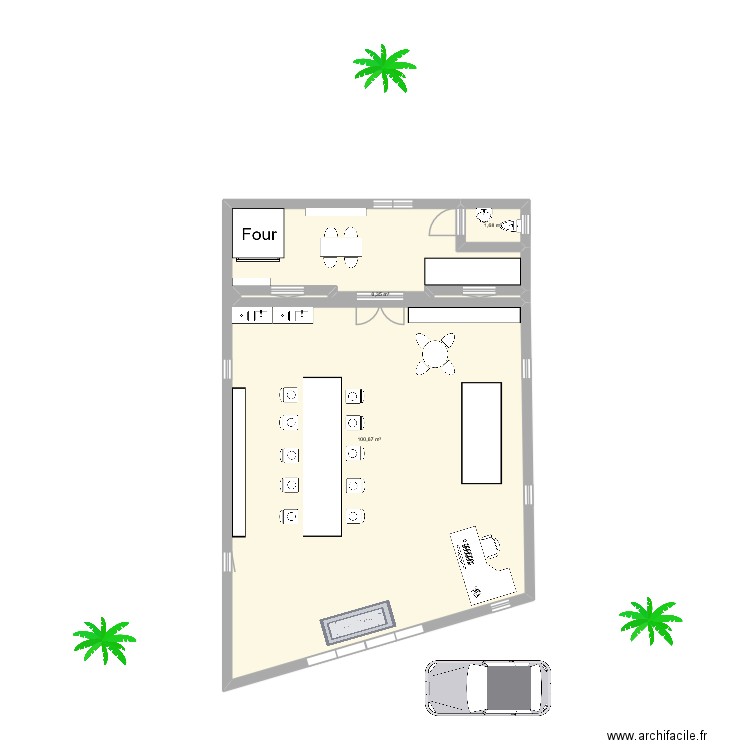 ATELIER POTERIE. Plan de 3 pièces et 103 m2